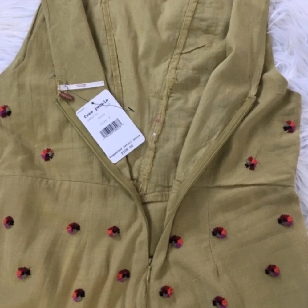 FREE PEOPLE NEW WITH TAGS LILA EMBROIDERED ROMPER